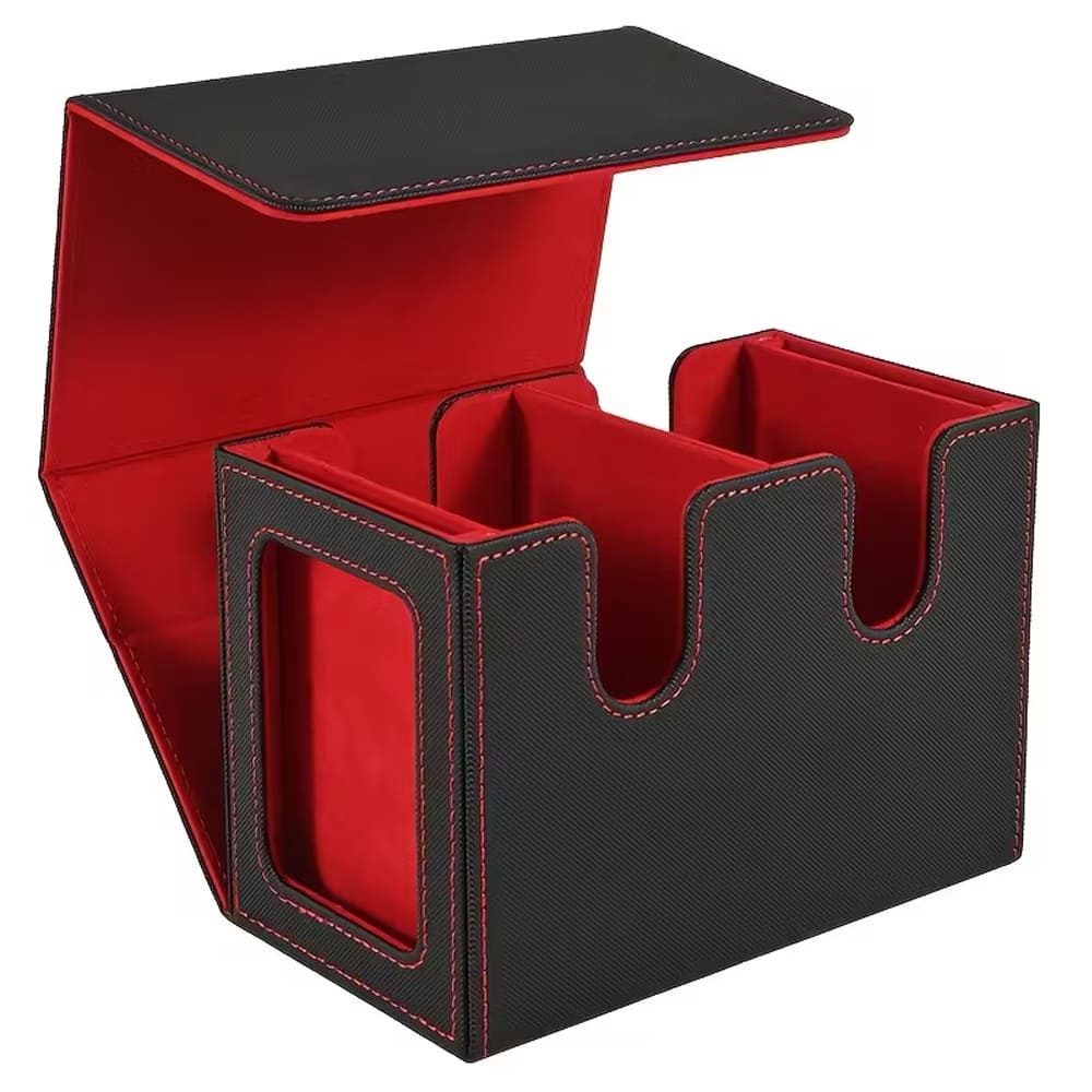 Deck Box Doppio 240 Carte Nero Rosso