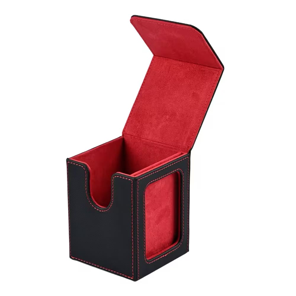 Deck Box Con Display 120 Carte Nero Rosso