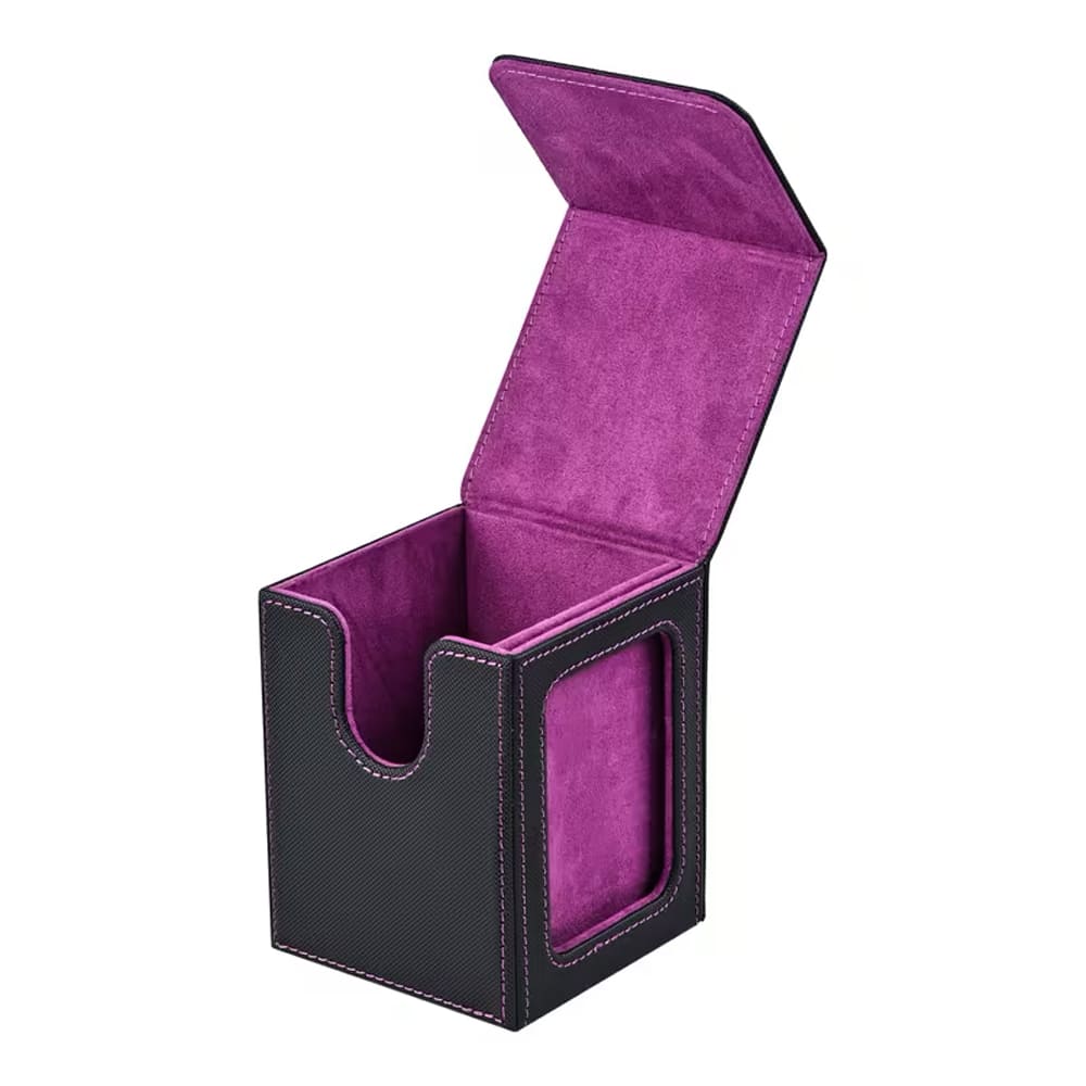 Deck Box Con Display 120 Carte Nero Viola