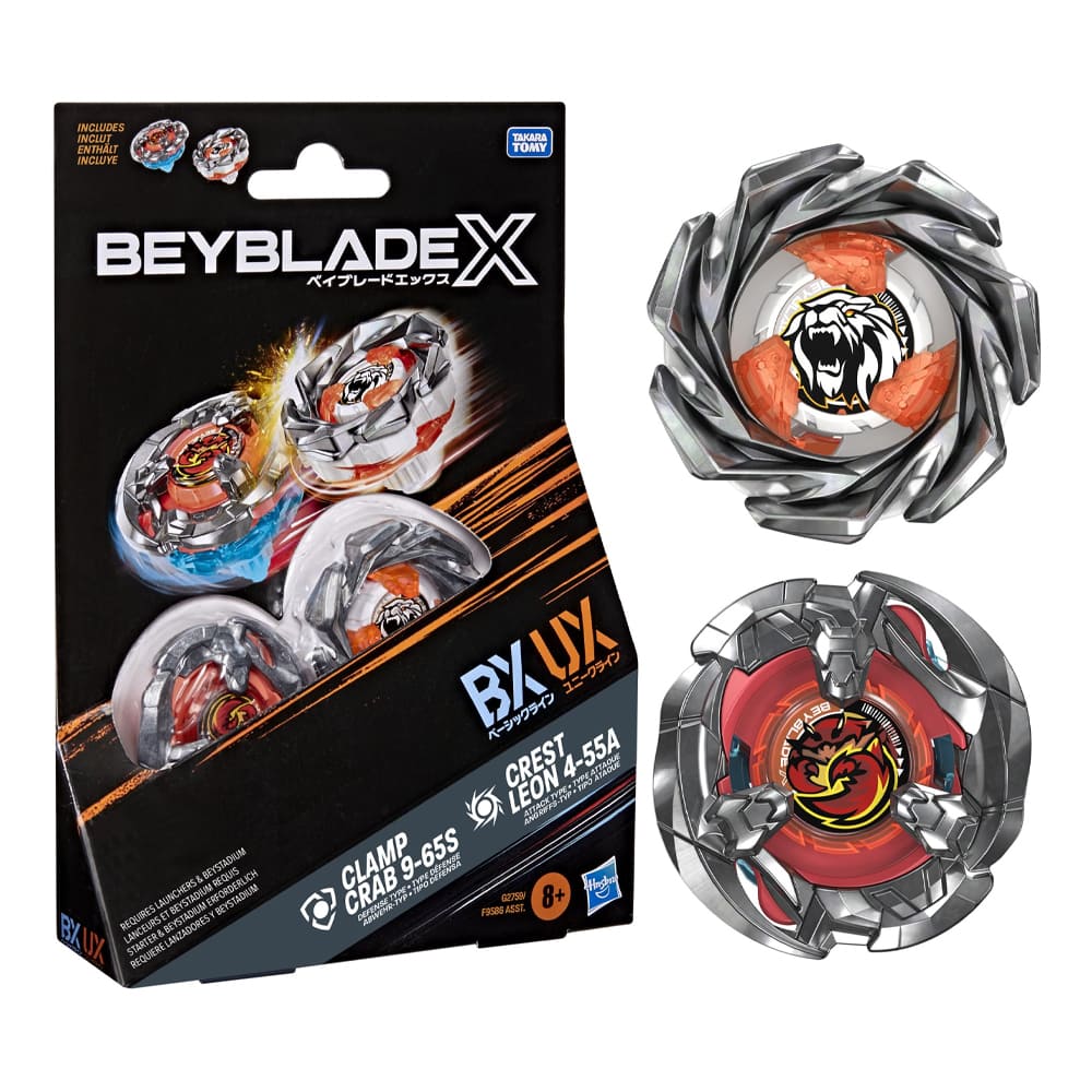 Beyblade X Clamp Crab 9-65S & Crest Leon 4-55A Dual Pack