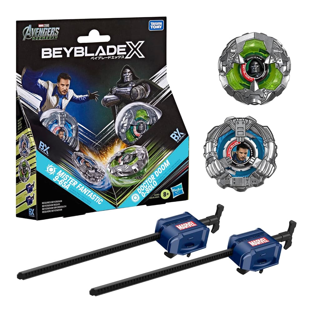 Beyblade X Marvel Mister Fantastic 9-65A & Doctor Doom 0-80LO Multipack