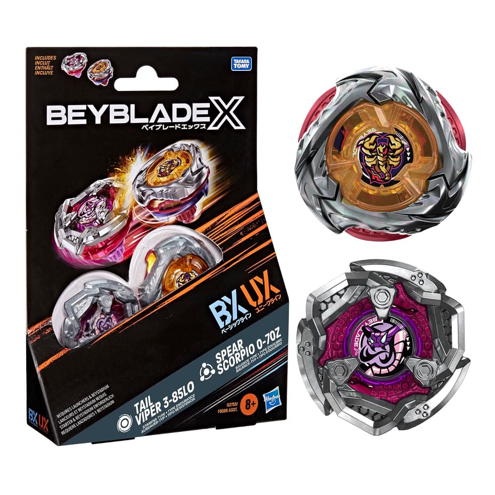 Beyblade X Spear Scorpio 0-70Z & Tail Viper 3-85LO Dual Pack