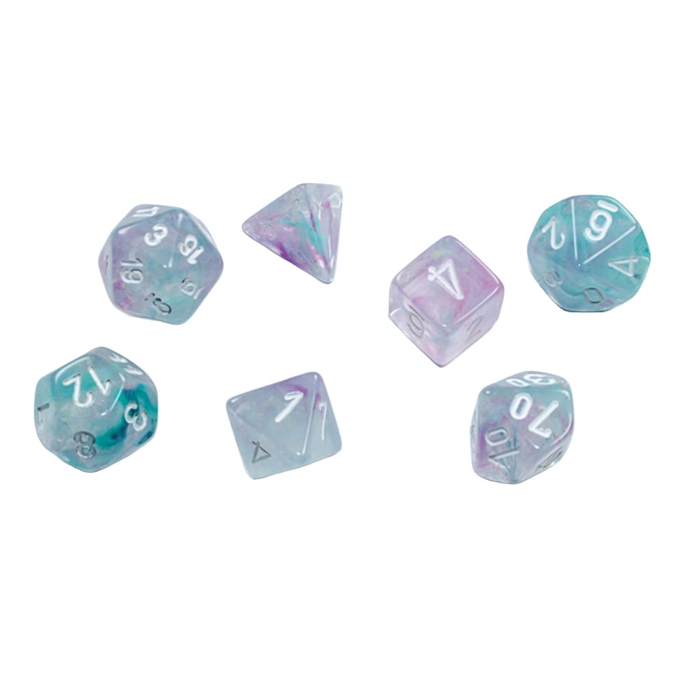 Mini Dadi Luminosi Chessex Sky Silver