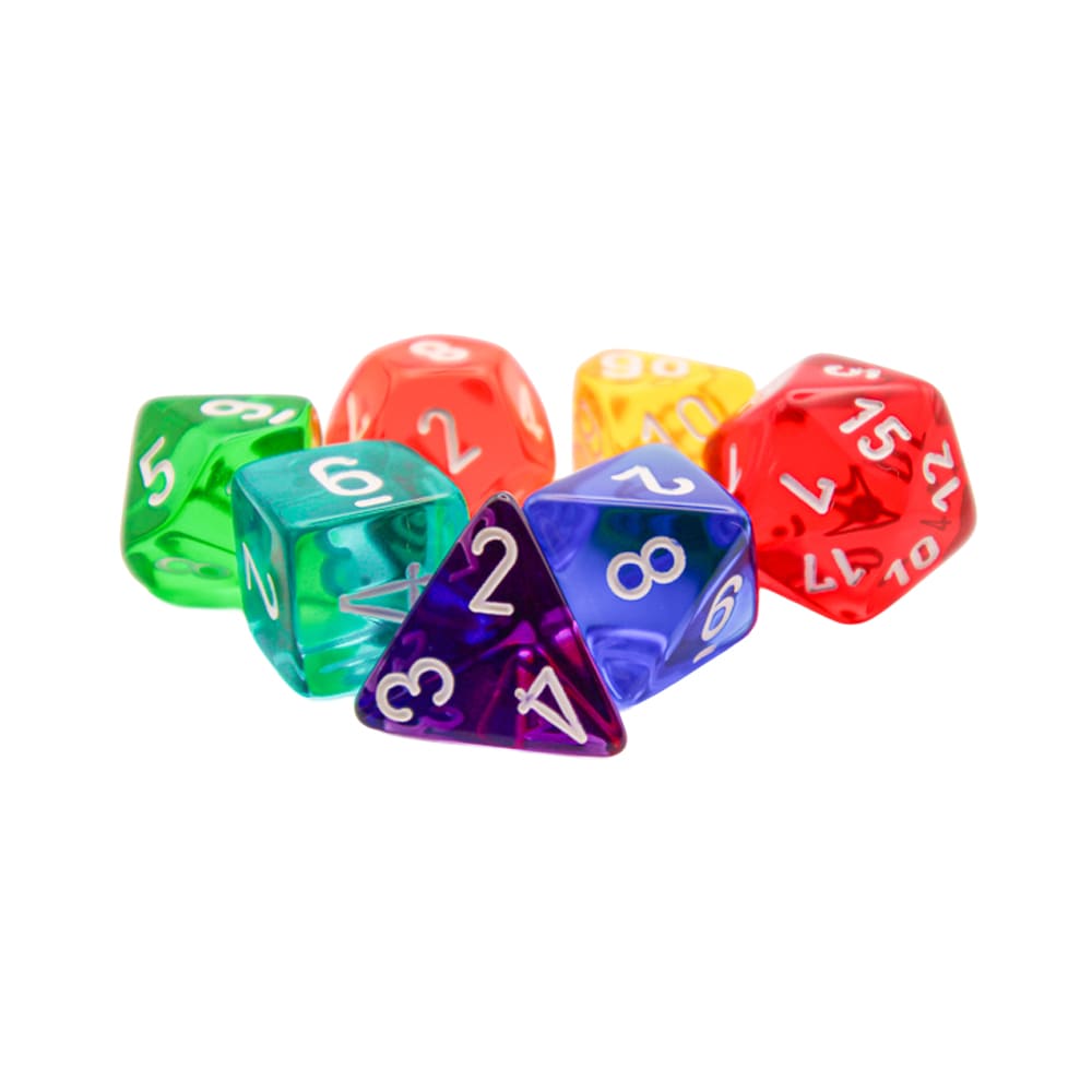 Dadi Poliedrici Chessex Trasparenti
