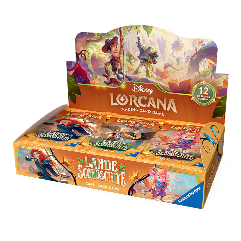 Disney Lorcana Lande Sconosciute Booster Box 24 Bustine ITA