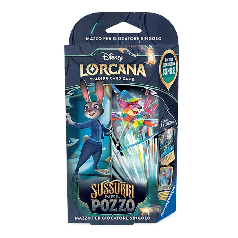 Disney Lorcana Mare di Azzurrite Mazzo Iniziale Smeraldo Zaffiro versione Italiano