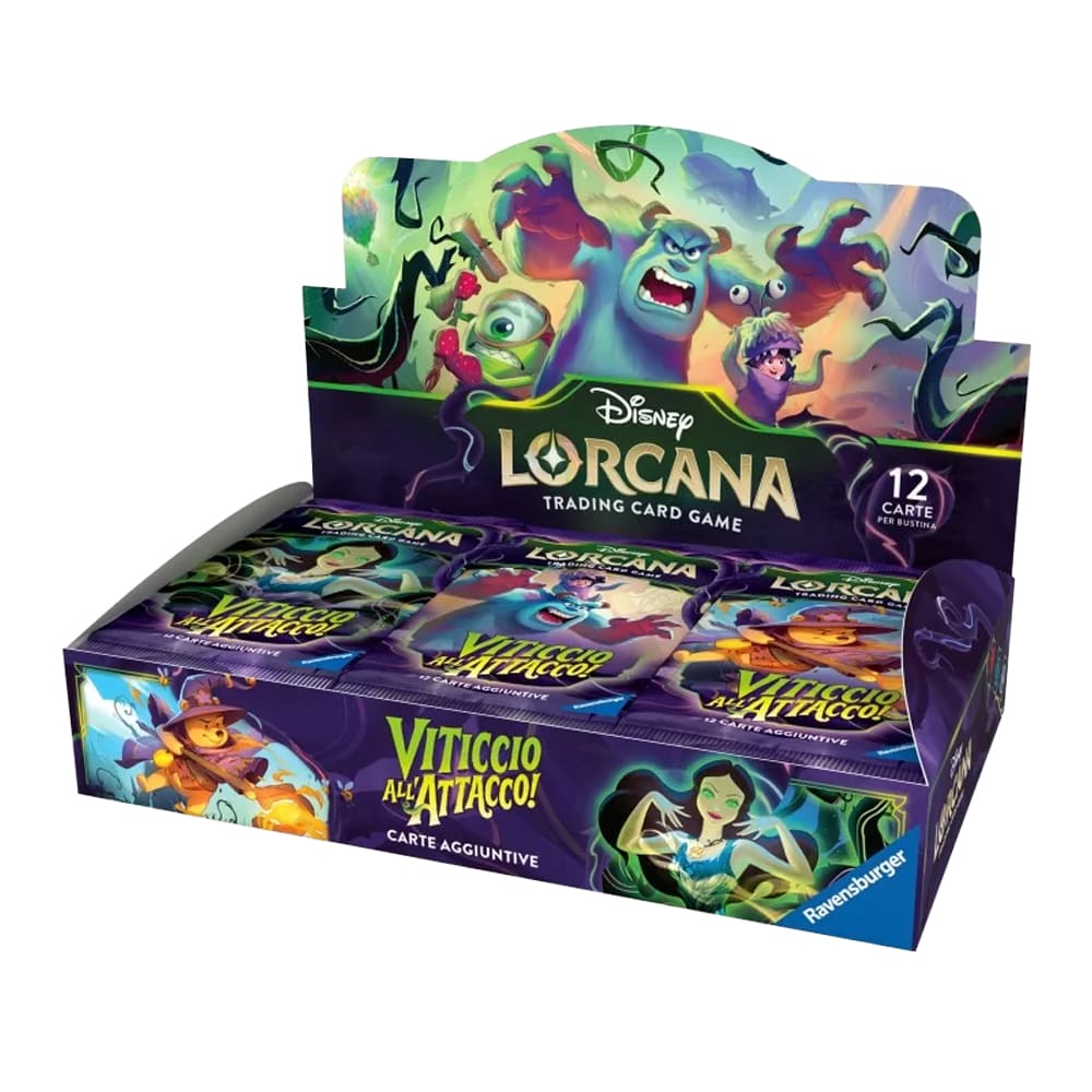 Disney Lorcana Viticcio all'Attacco Booster Box 24 Bustine ITA