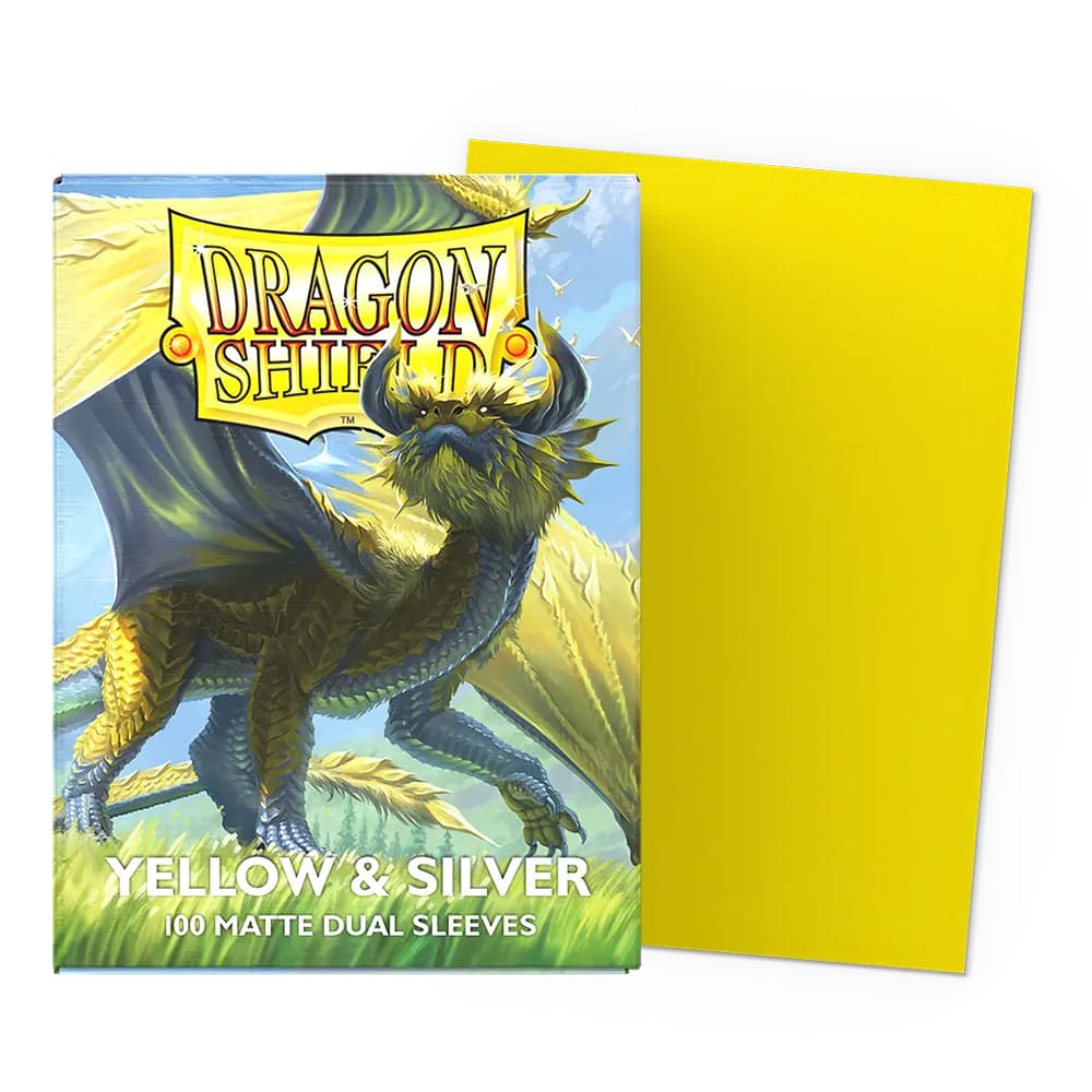 Dragon Shield Yellow & Silver Dual Matte Bustine protettive Standard 100 pezzi