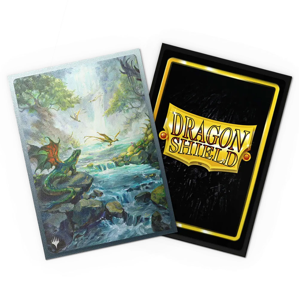 Dragon Shield Bustine Per Carte Formato Japanese Size - Colore Mist Con Artwork Illustrativo