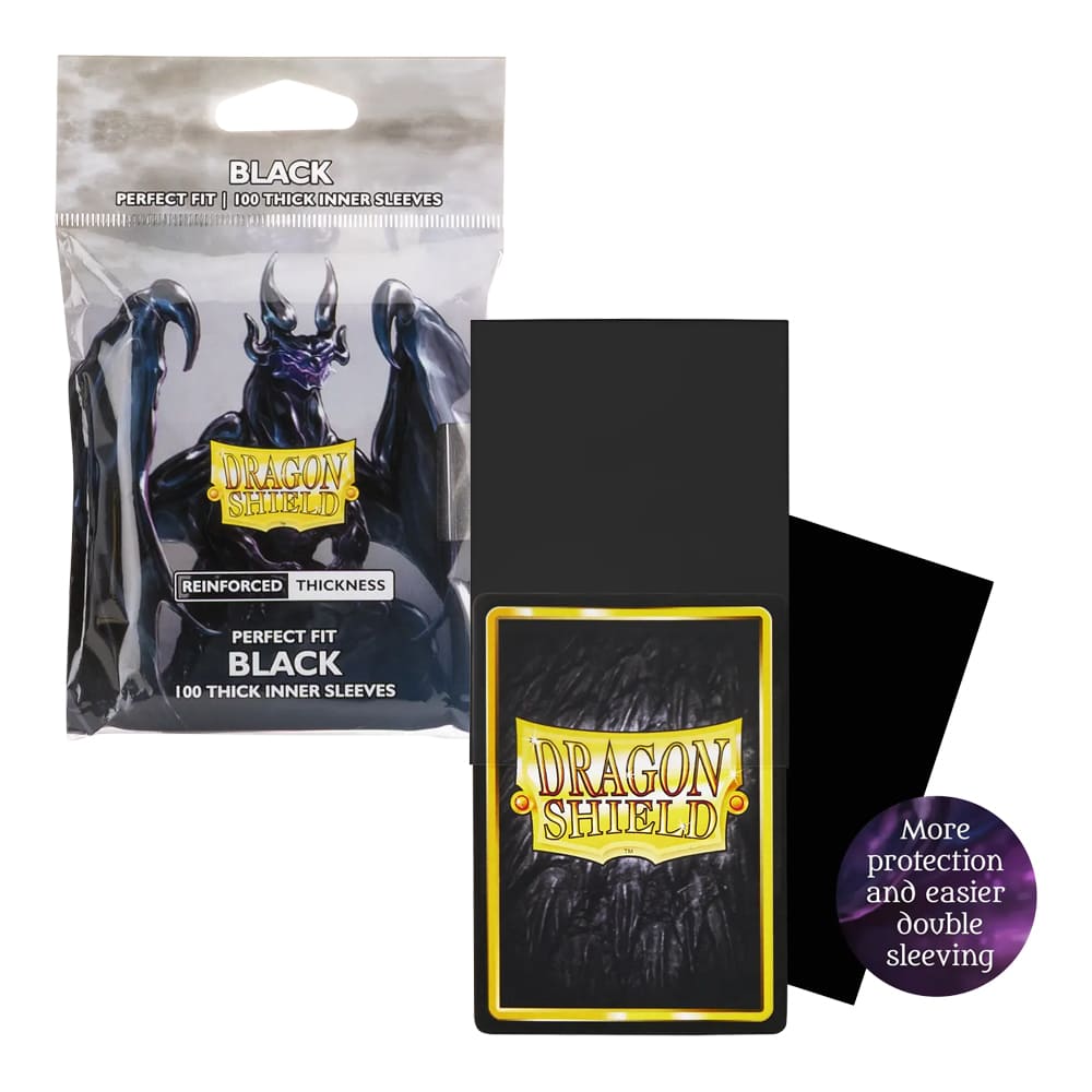 Dragon Shield Perfect Fit Thick Inner Black 100 pezzi