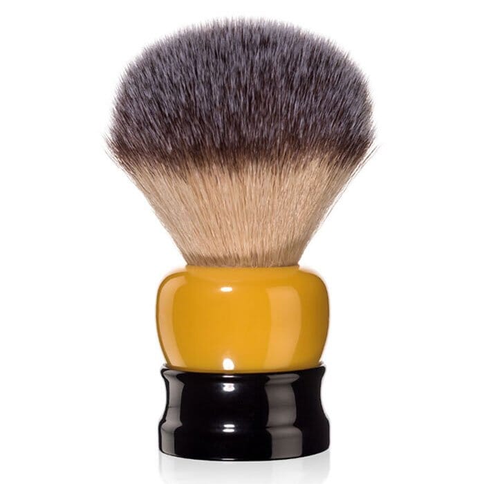 Fine stout shaving brush black and yellow 24mm