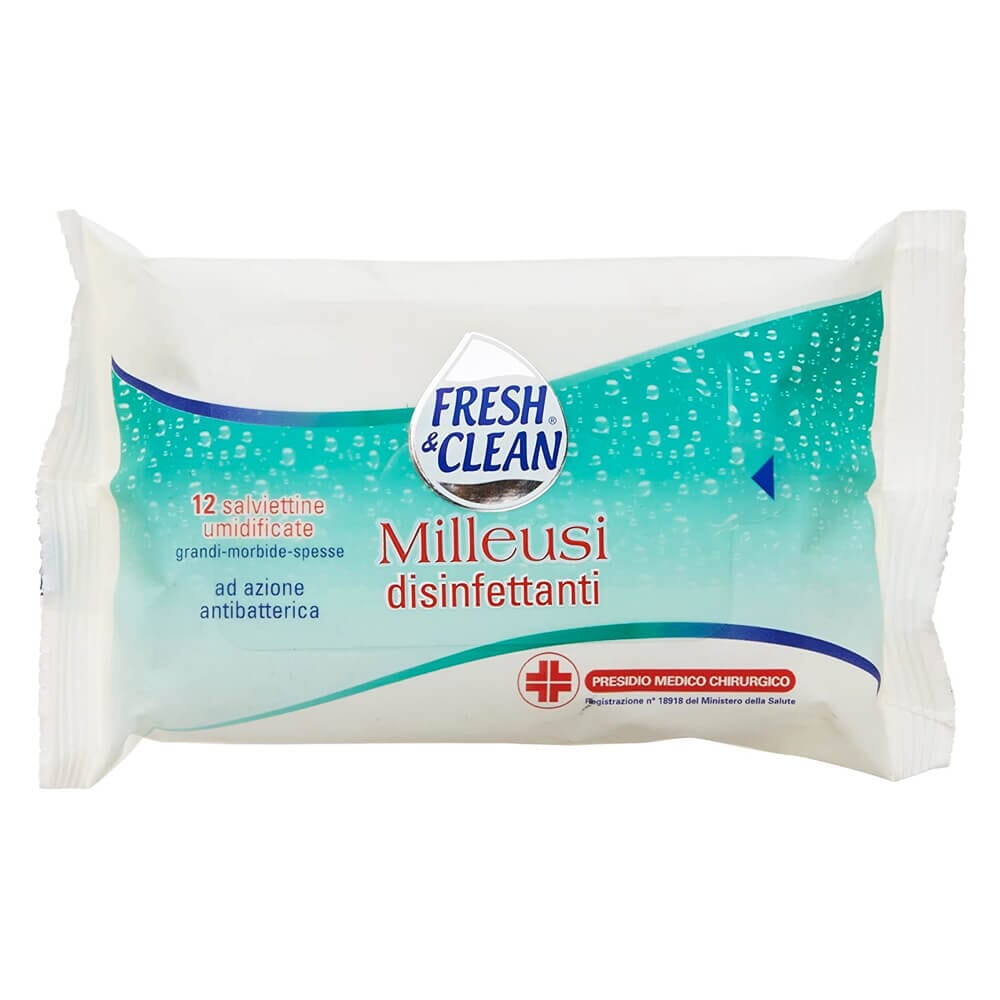 Fresh e Clean salviettine disinfettanti umidificate 12pz