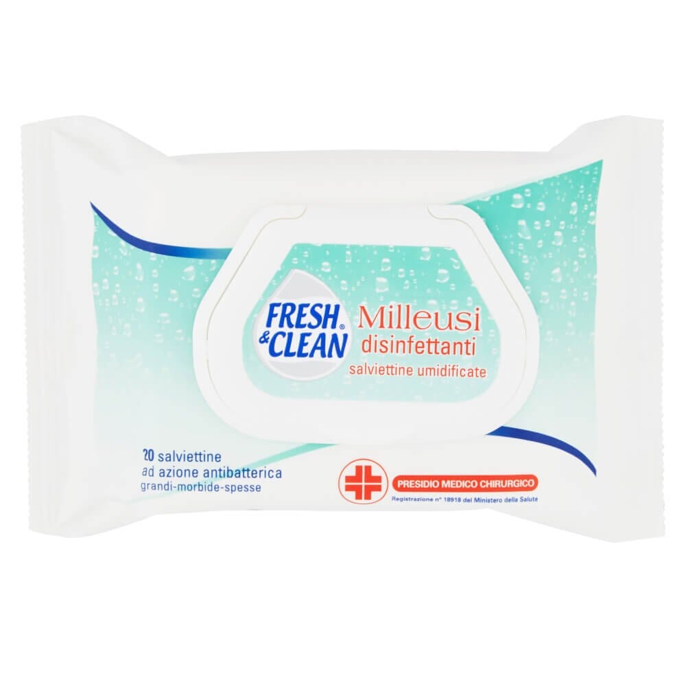 Fresh e Clean salviettine disinfettanti umidificate 20pz