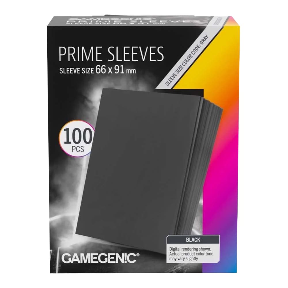 Gamegenic Prime Sleeves Black 100 bustine 66 x 91 mm