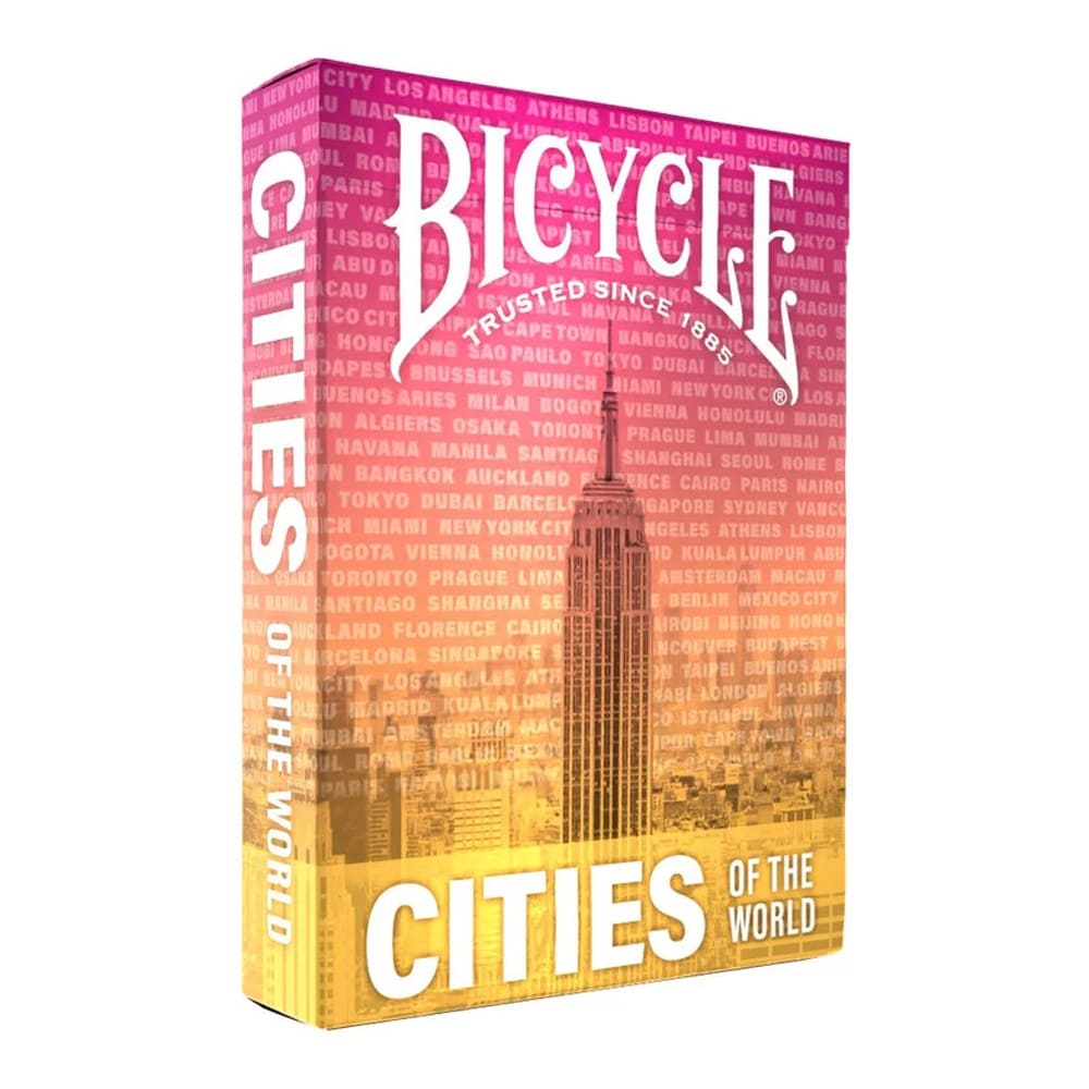 Bicycle Cities of the World Carte da Gioco Poker Verdi e Rosa