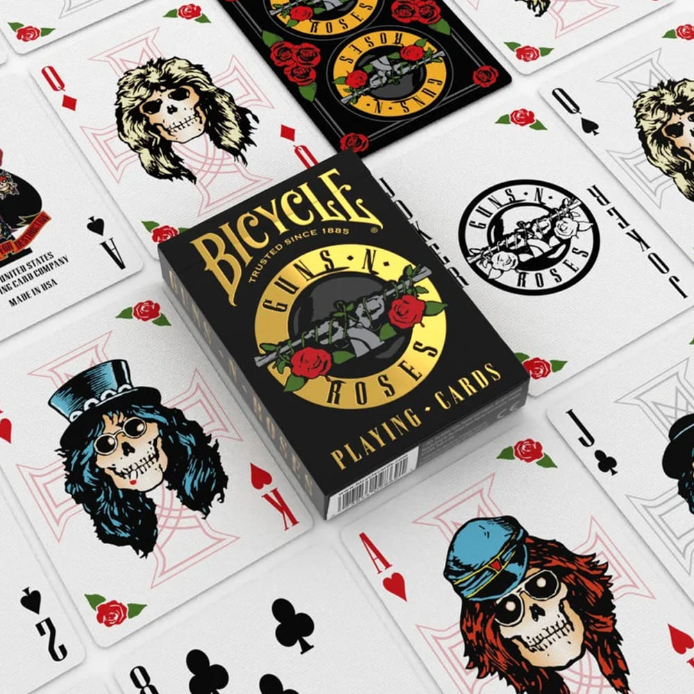 Bicycle Guns N' Roses Carte da Gioco Poker Nere