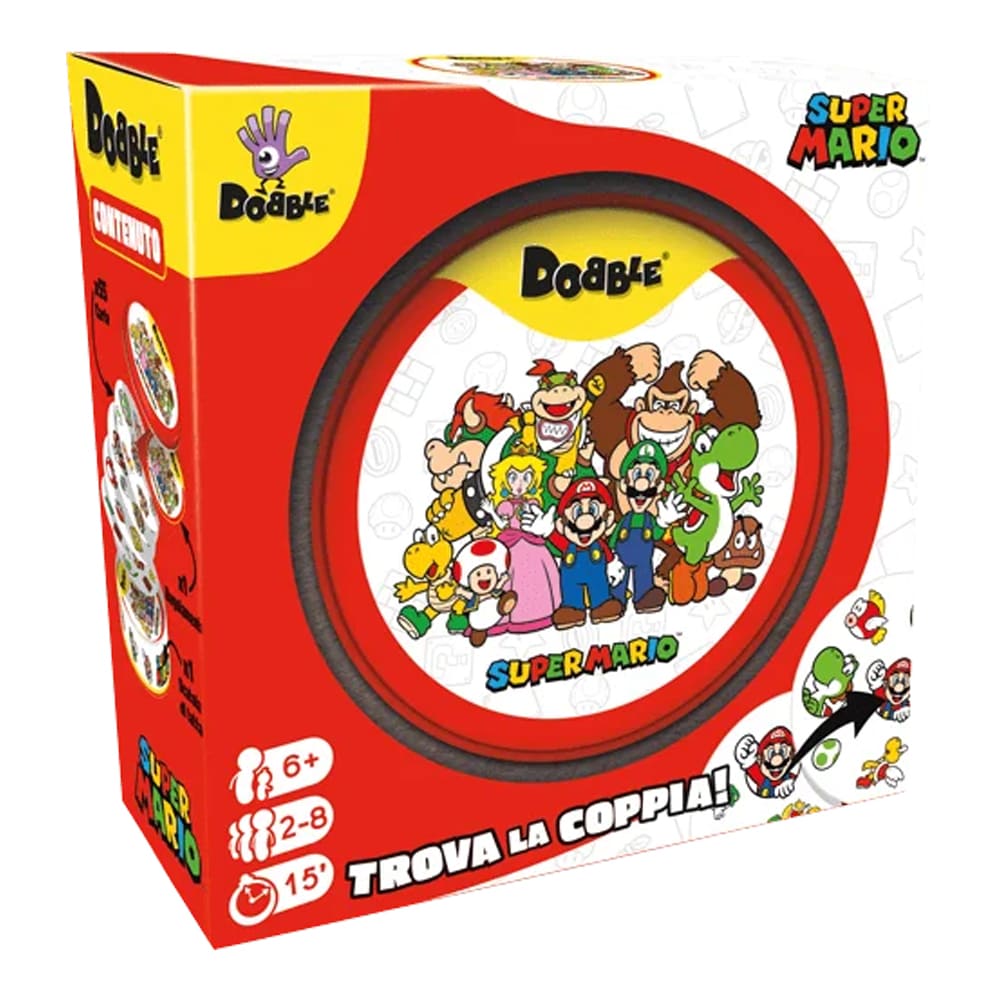 Dobble Super Mario gioco da tavolo versione Italiano Dobble Super Mario gioco da tavolo versione Italiano