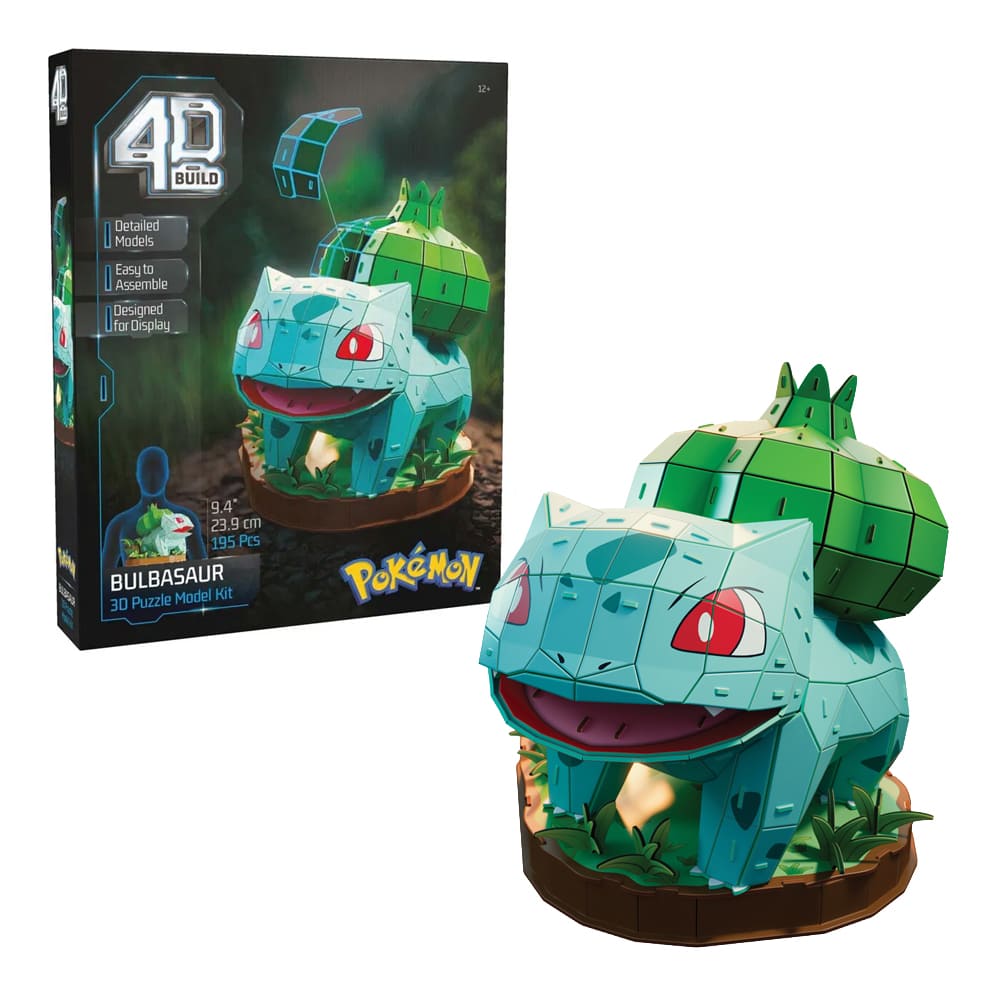 Puzzle 3D Pokémon Bulbasaur 4D Build da 195 pezzi