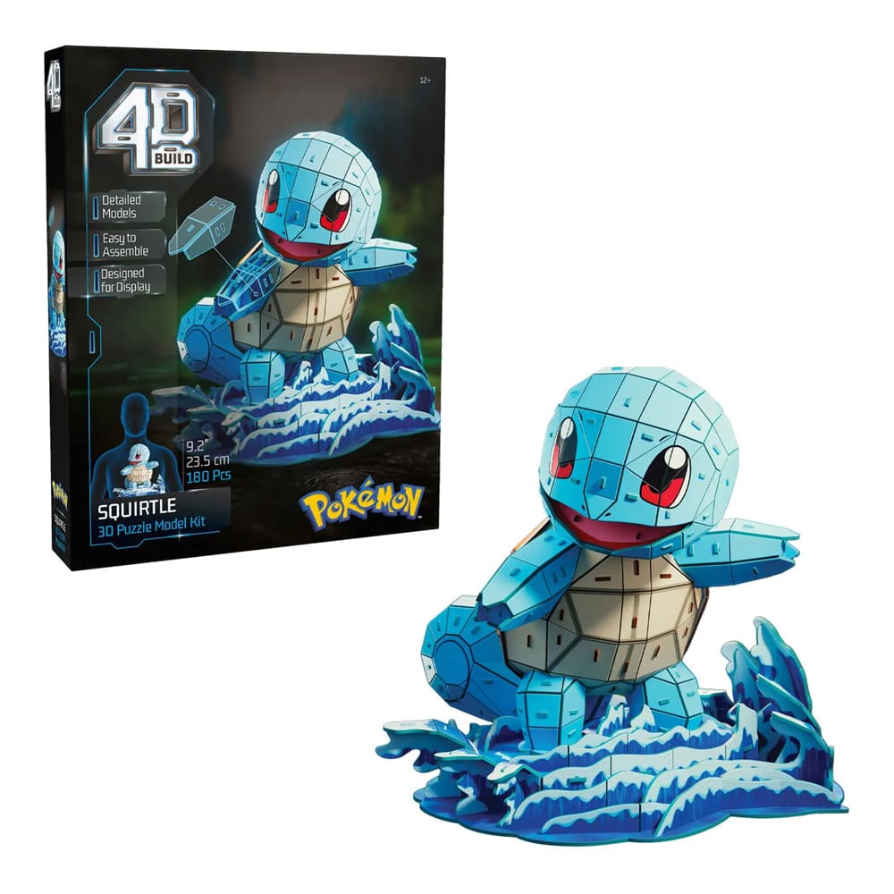 Puzzle 3D Pokémon Squirtle 4D Build da 180 pezzi