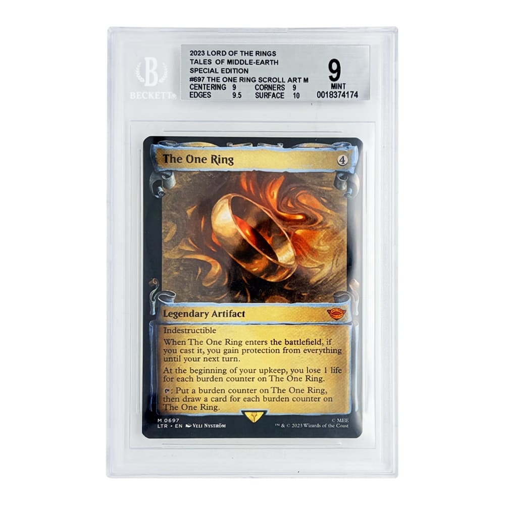 Magic: The Gathering The One Ring Carta Gradata M0697 Showcase Scroll Beckett 9 ENG