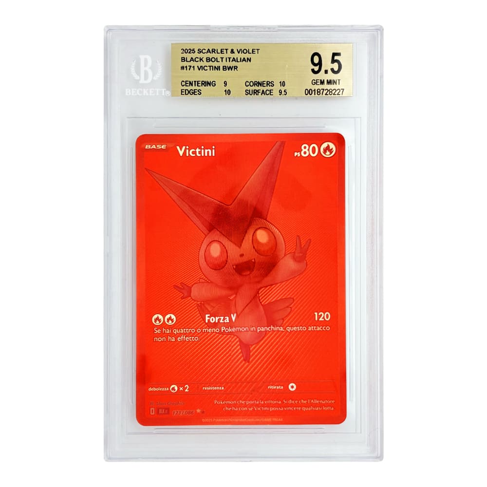 Victini 171/086 Luce Nera Black Bolt Gem Mint Beckett 9,5 versione Italiano
