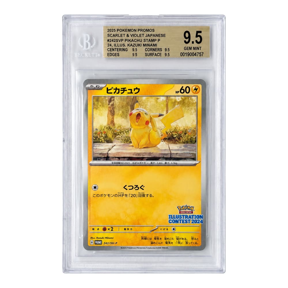Pikachu 242/SV-P Promo Beckett 9,5 Giapponese