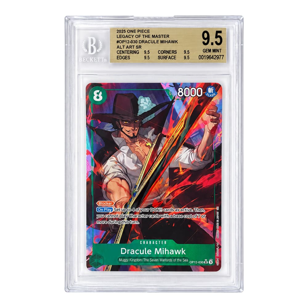 Dracule Mihawk OP12-030 Legacy of the Master Beckett 9,5 Inglese
