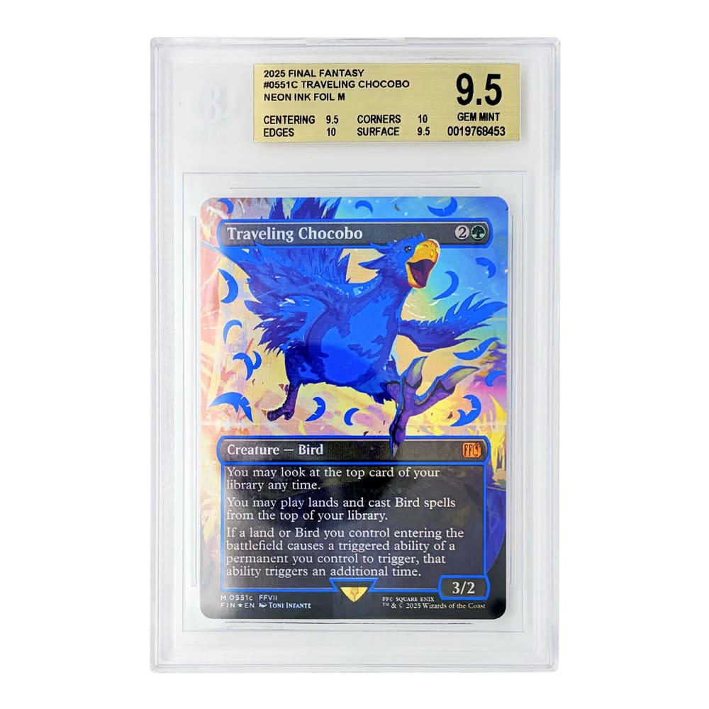 Magic Traveling Chocobo Neon Ink Foil 9,5 Beckett versione Inglese
