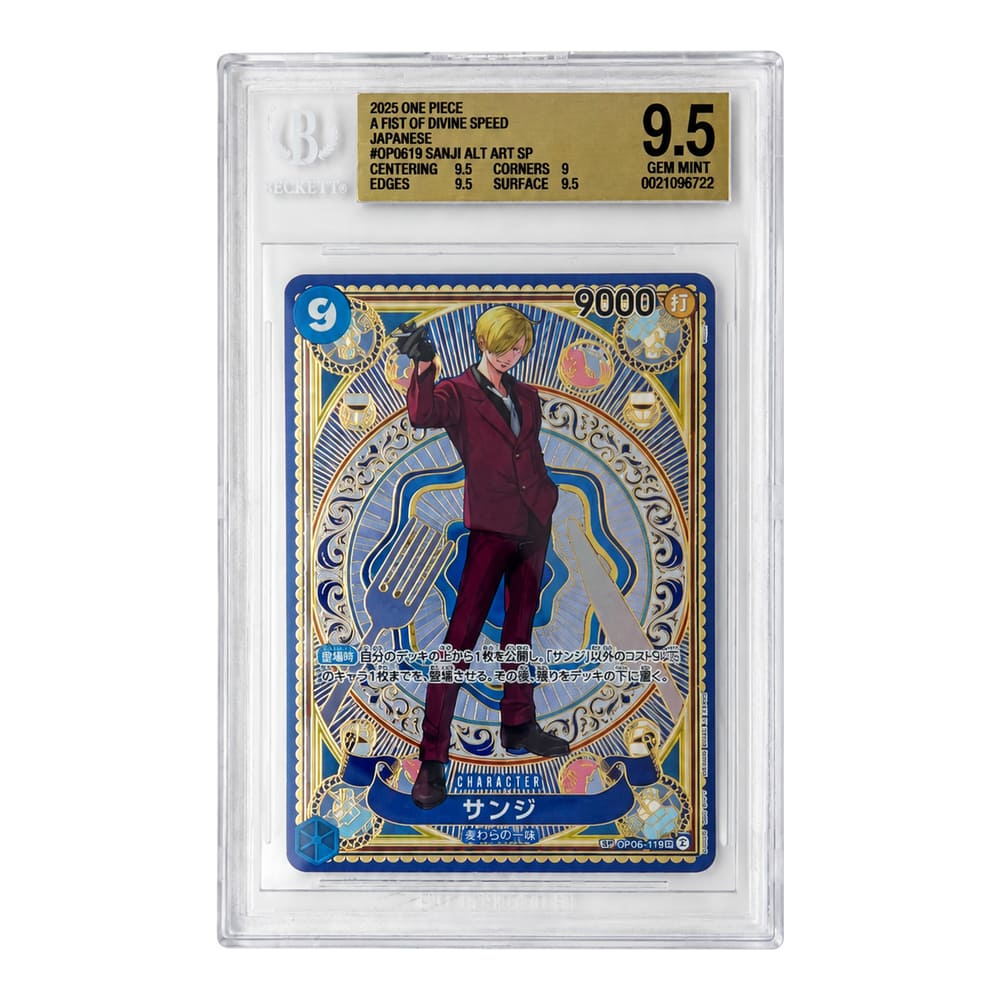 Sanji OP06-119 A Fist of Divine Speed Beckett 9,5 Giapponese