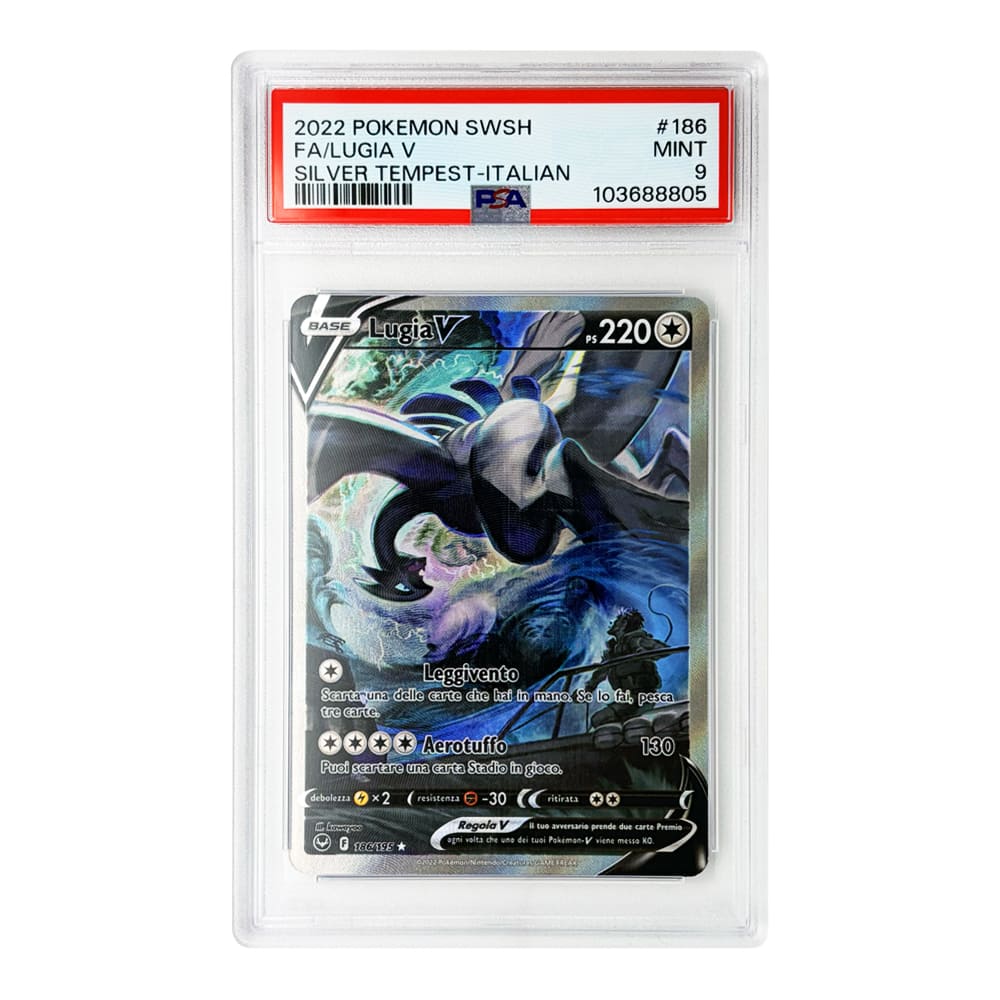 Lugia Tempesta Argentata Silver Tempest 186/195 Gradato PSA 9 versione Italiano