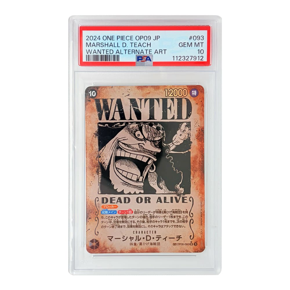 Marshall D.Teach Wanted Poster OP09-093 PSA 10 versione Giapponese