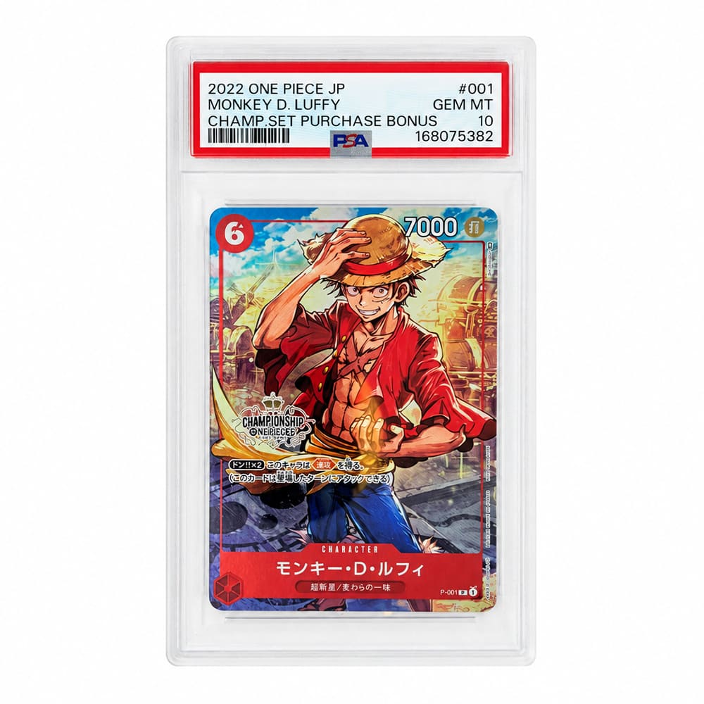 Monkey D. Luffy P-001 Championship Set Purchase Bonus PSA 10 Giapponese Cert 168075382