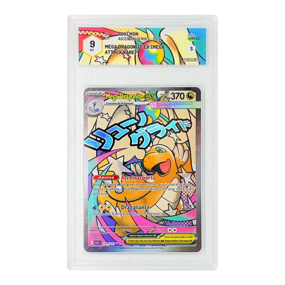 Mega Dragonite EX 271 Graad 9 Mint versione Italiano