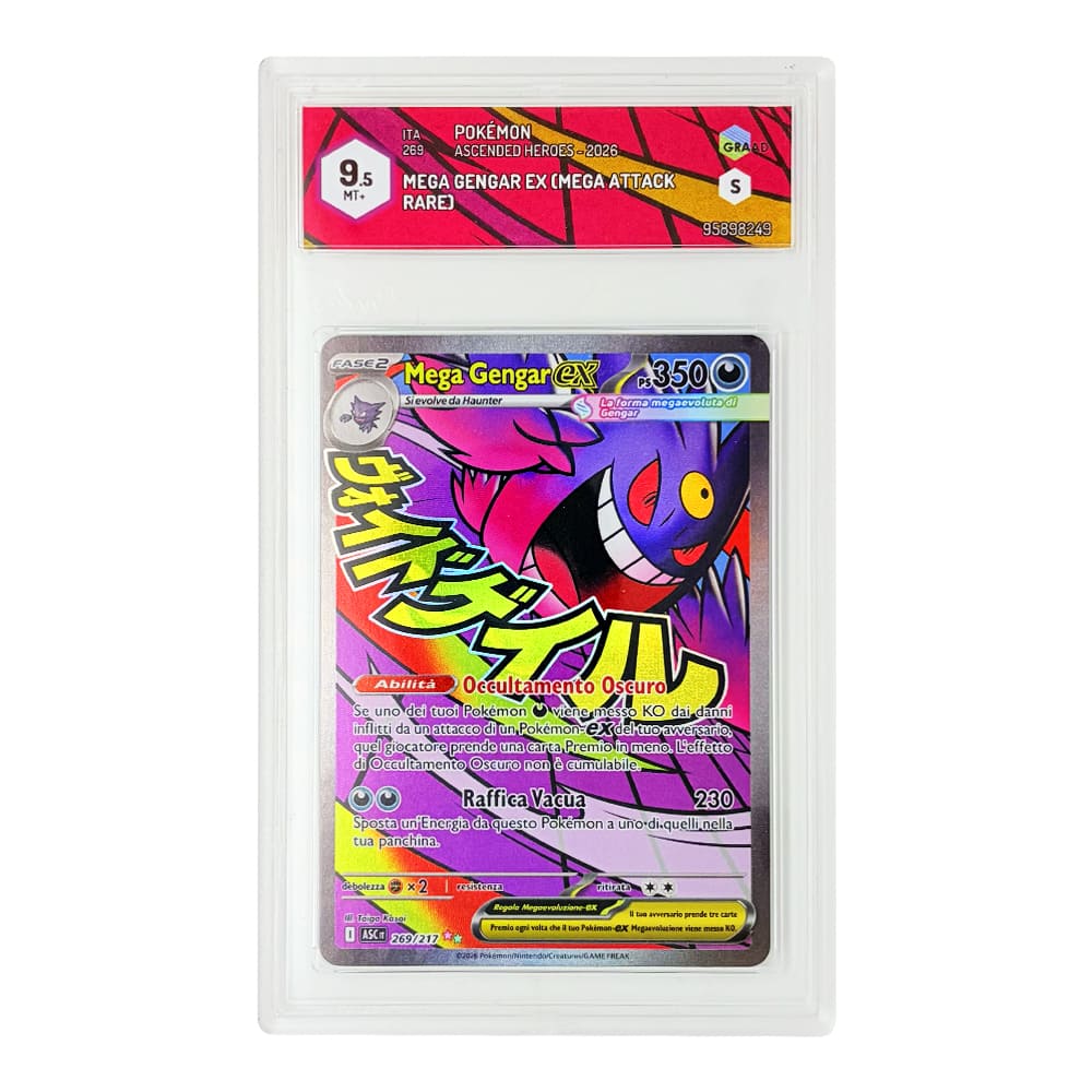 Mega Gengar EX 269 Graad 9,5 Mint Plus versione Italiano