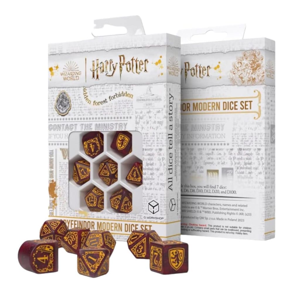 Harry Potter set di dadi classico Grifondoro Rosso