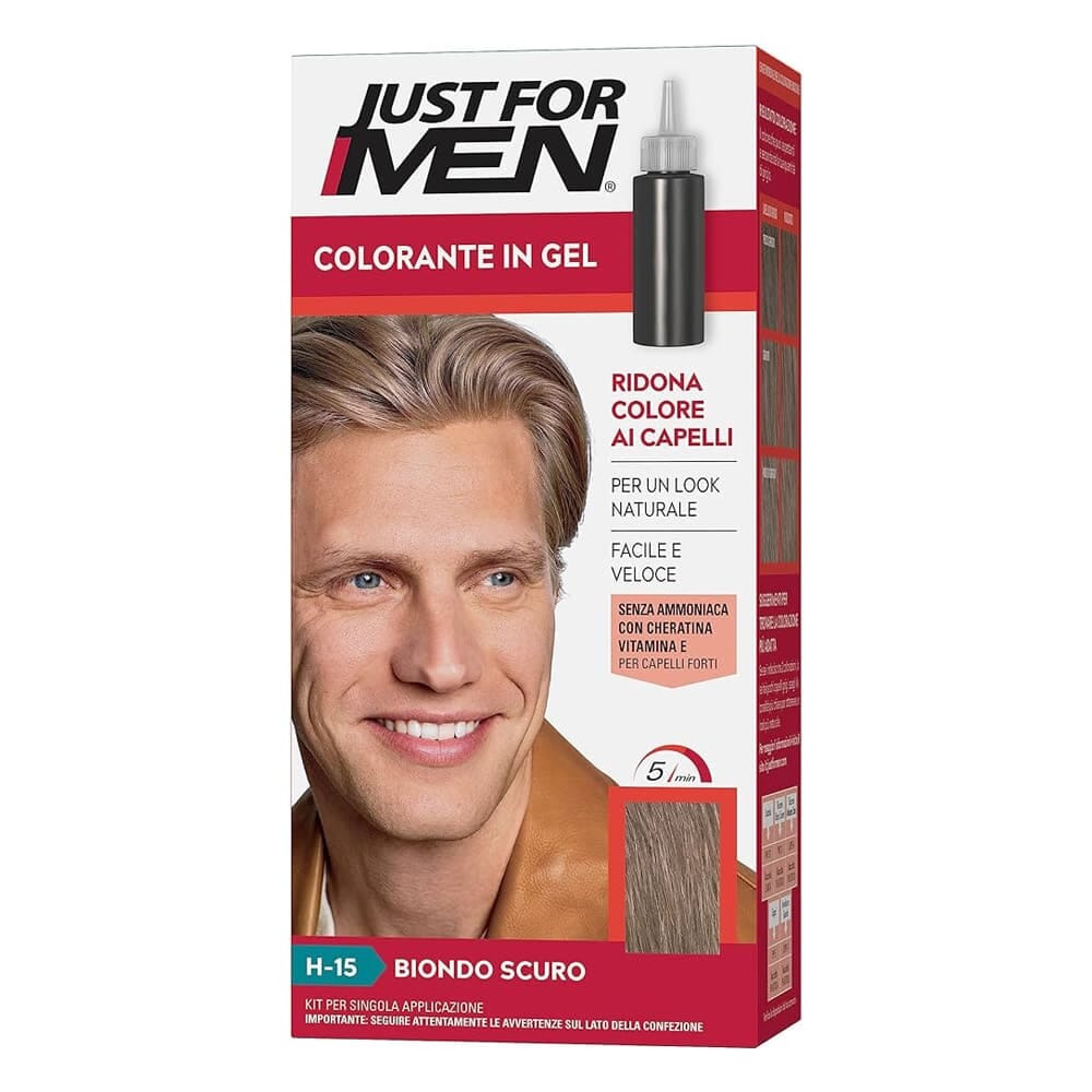 Just for Men shampoo colorante capelli castano biondo scuro H15