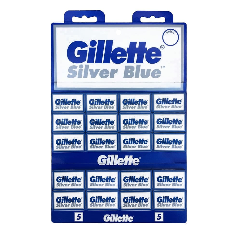 100 lamette da barba Gillette Silver Blue