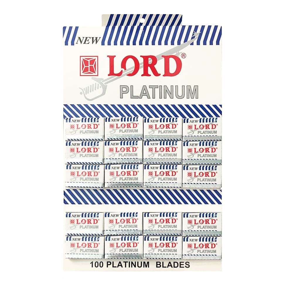 100 lamette da barba Lord Platinum 
