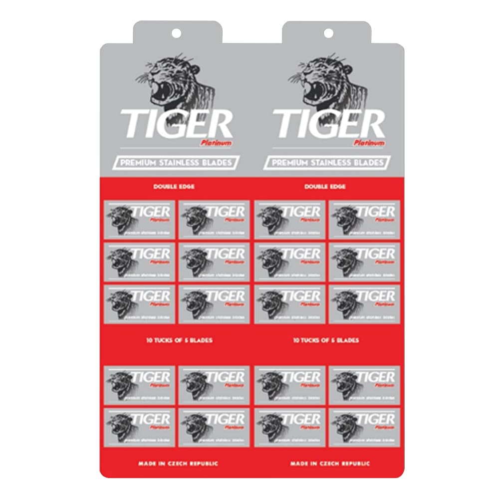 100 razor blades double edge Tiger Platinum
