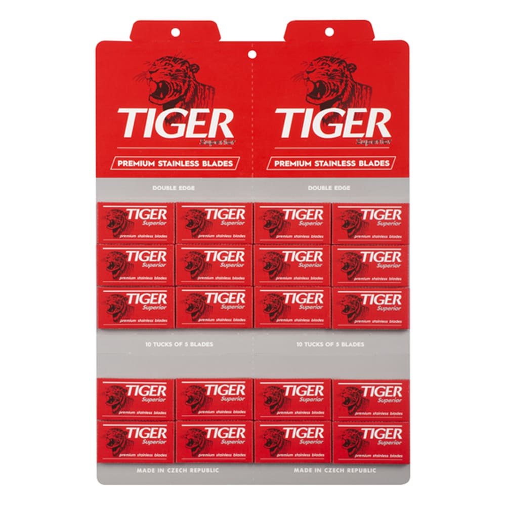 100 razor blades double edge stainless steel Tiger Superior