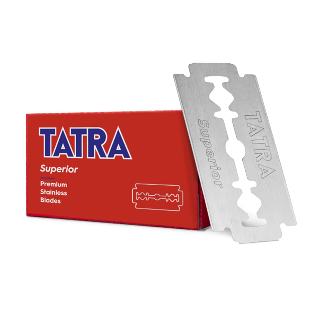 100 lamette da barba Tatra stainless steel platinum