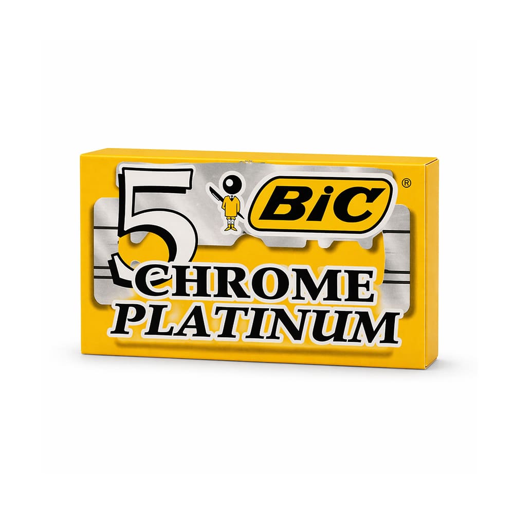 5 lamette da barba BIC gialle Chrome Platinum