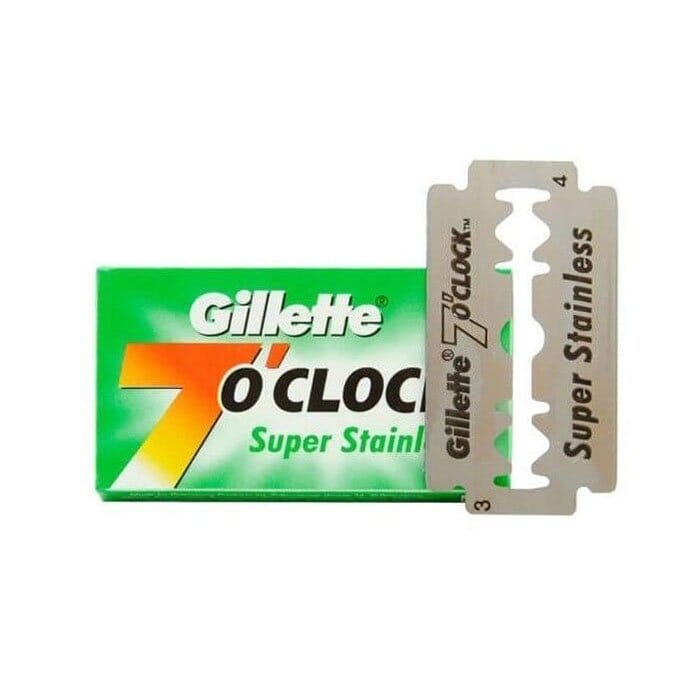5 lamette da barba Gillette 7' Oclock Super Stainless