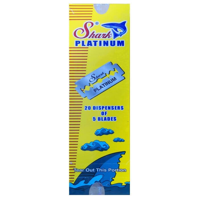100 double edge razor blades Shark Platinum