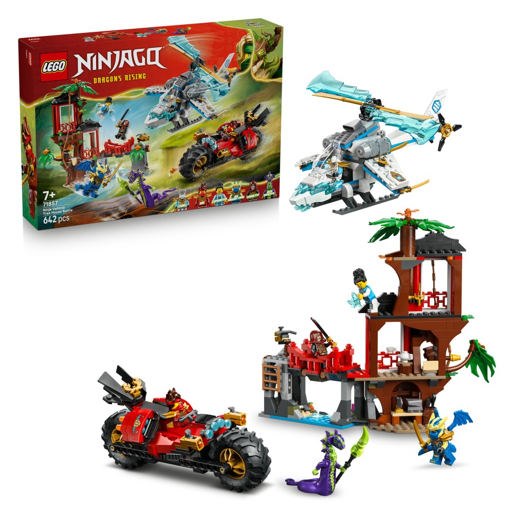 LEGO NINJAGO Battaglia alla casa sull’albero con veicolo Ninja - 71857