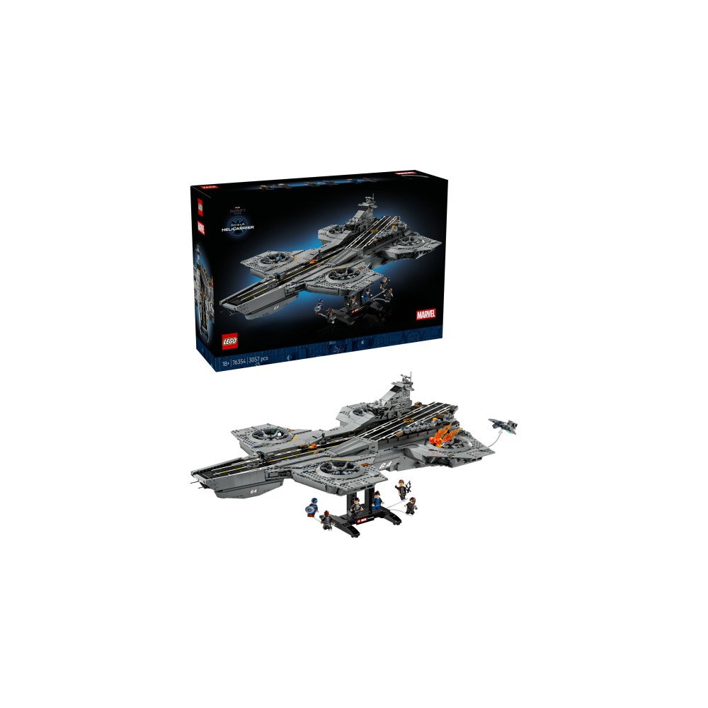 LEGO Marvel 76354 Elivelivolo S.H.I.E.L.D. - Kit di Modellismo per Adulti con 6 Minifigure, Regalo per i Fan degli Avengers - 76354