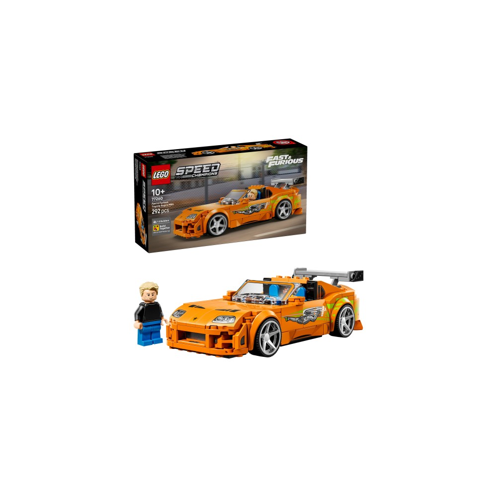 LEGO Speed Champions 77260 The Fast and The Furious Toyota Supra MK4, Macchina Giocattolo con Minifigure, Regalo STEM da 10+ - 77260