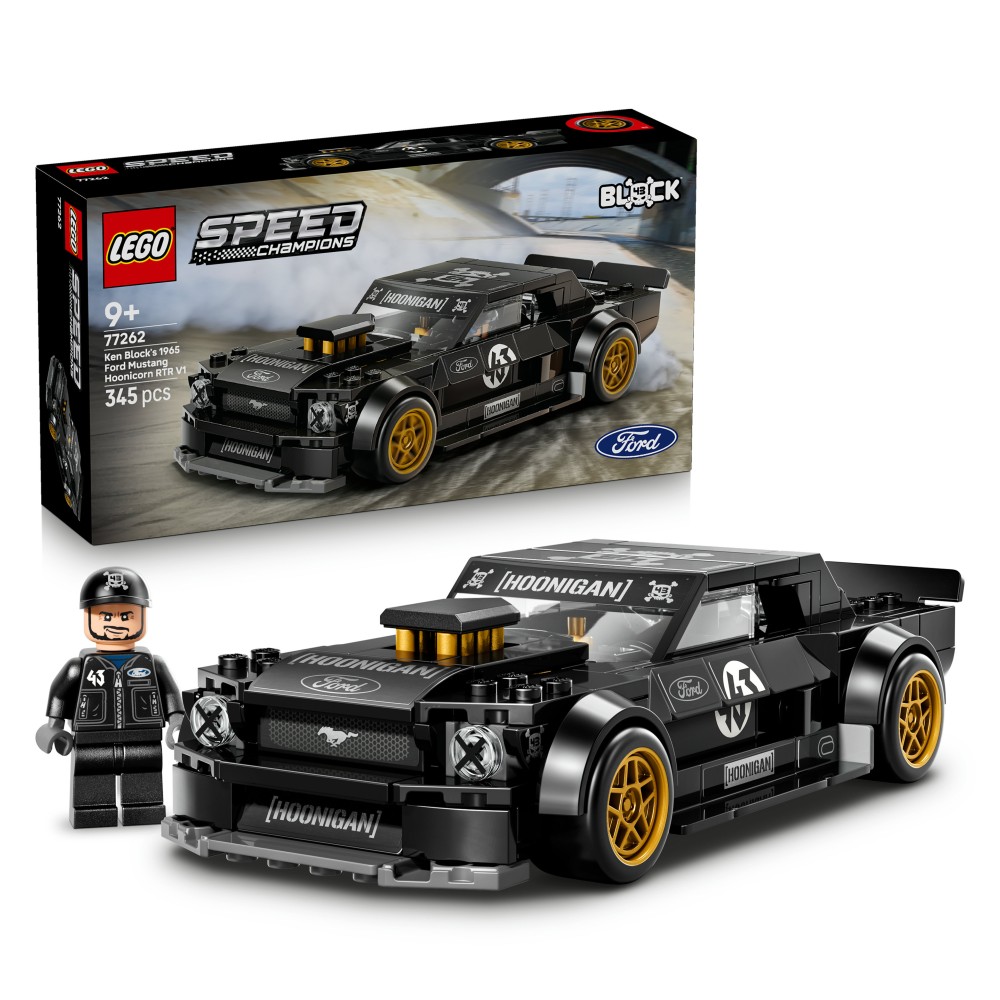LEGO Speed Champions 77262 Ford Mustang ‘65 Hoonicorn V1 di Ken Block, Macchina Giocattolo con Minifigure, Regalo Bambini 9+ - 77262