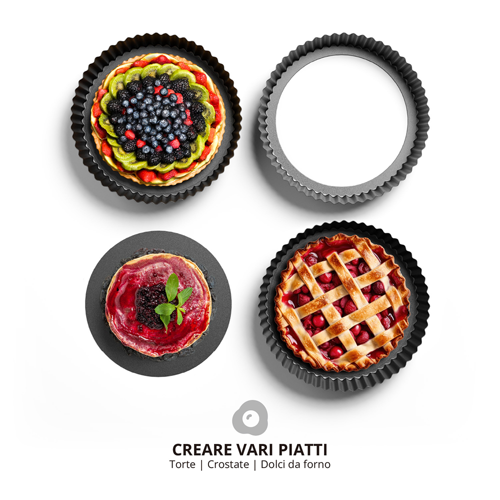 Stampo crostata antiaderente 30x5,5cm acciaio verniciato - immagine 7