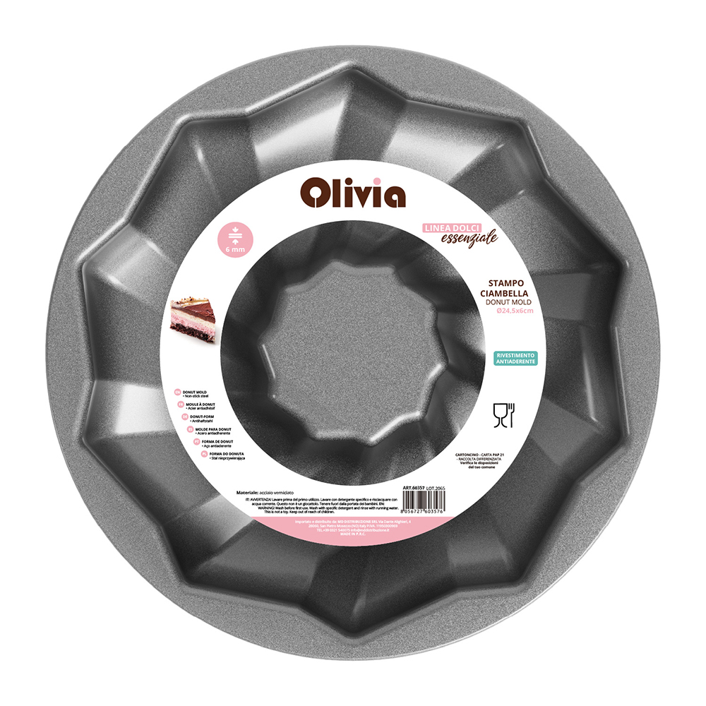 Stampo Ciambella Antiaderente 24,5x6cm acciaio verniciato